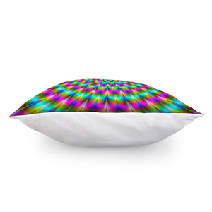 Psychedelic Rave Optical Illusion Pillow Cover