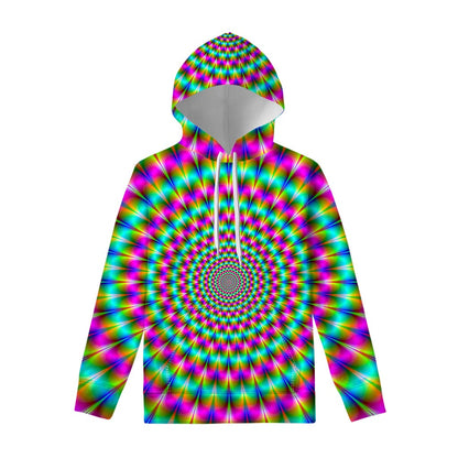 Psychedelic Rave Optical Illusion Pullover Hoodie