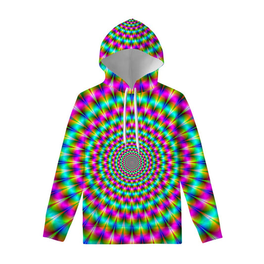 Psychedelic Rave Optical Illusion Pullover Hoodie