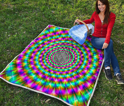 Psychedelic Rave Optical Illusion Quilt