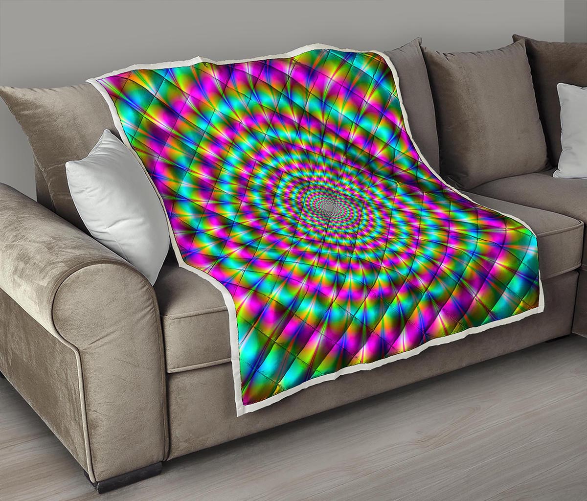 Psychedelic Rave Optical Illusion Quilt