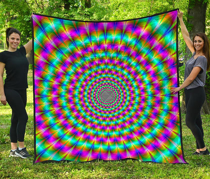 Psychedelic Rave Optical Illusion Quilt