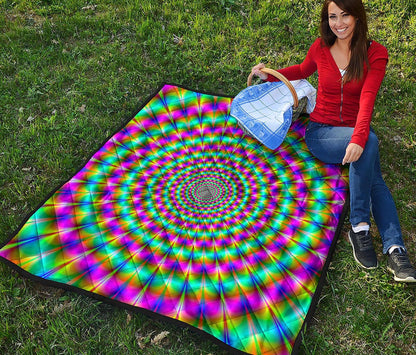 Psychedelic Rave Optical Illusion Quilt