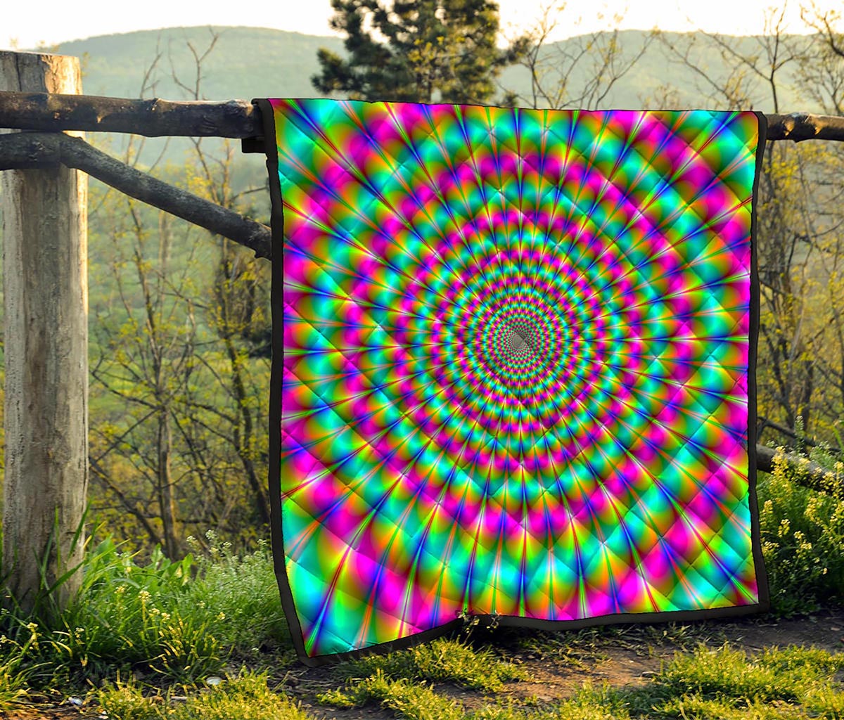 Psychedelic Rave Optical Illusion Quilt