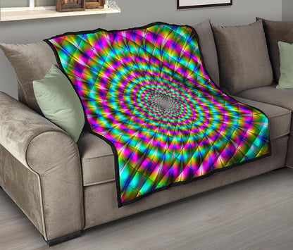 Psychedelic Rave Optical Illusion Quilt