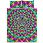 Psychedelic Rave Optical Illusion Quilt Bed Set