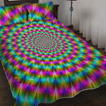 Psychedelic Rave Optical Illusion Quilt Bed Set