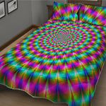 Psychedelic Rave Optical Illusion Quilt Bed Set