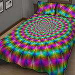 Psychedelic Rave Optical Illusion Quilt Bed Set