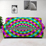 Psychedelic Rave Optical Illusion Sofa Cover