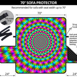 Psychedelic Rave Optical Illusion Sofa Protector