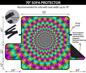 Psychedelic Rave Optical Illusion Sofa Protector