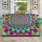 Psychedelic Rave Optical Illusion Sofa Protector