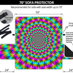 Psychedelic Rave Optical Illusion Sofa Protector