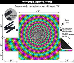 Psychedelic Rave Optical Illusion Sofa Protector