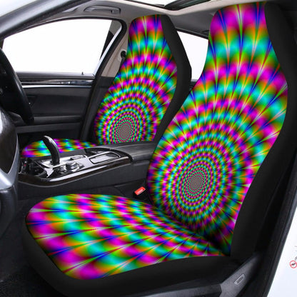 Psychedelic Rave Optical Illusion Universal Fit Car Seat Covers