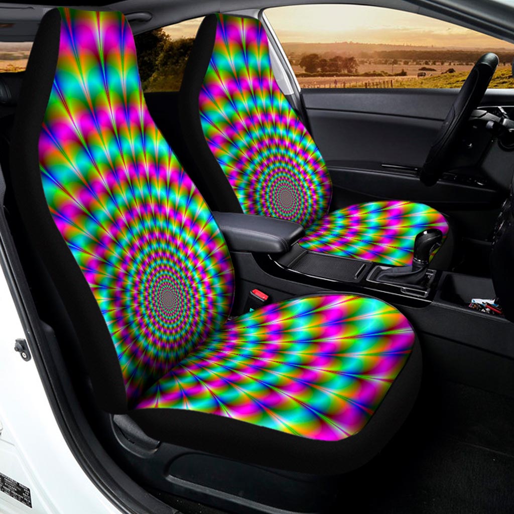Psychedelic Rave Optical Illusion Universal Fit Car Seat Covers