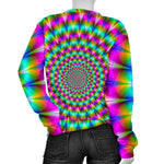 Psychedelic Rave Optical Illusion Women's Crewneck Sweatshirt GearFrost