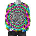 Psychedelic Rave Optical Illusion Women's Crewneck Sweatshirt GearFrost