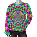 Psychedelic Rave Optical Illusion Women's Crewneck Sweatshirt GearFrost