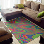 Psychedelic Rave Print Area Rug