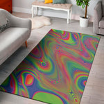 Psychedelic Rave Print Area Rug