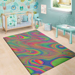 Psychedelic Rave Print Area Rug