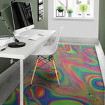 Psychedelic Rave Print Area Rug