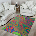 Psychedelic Rave Print Area Rug