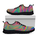 Psychedelic Rave Print Black Sneakers