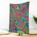 Psychedelic Rave Print Blanket