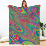 Psychedelic Rave Print Blanket