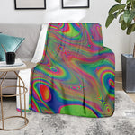 Psychedelic Rave Print Blanket