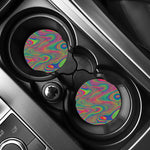 Psychedelic Rave Print Car Coasters