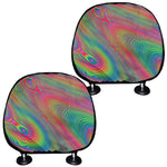 Psychedelic Rave Print Car Headrest Covers