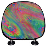 Psychedelic Rave Print Car Headrest Covers