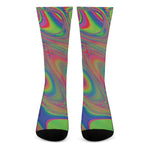 Psychedelic Rave Print Crew Socks