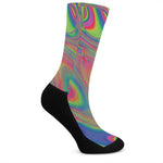 Psychedelic Rave Print Crew Socks