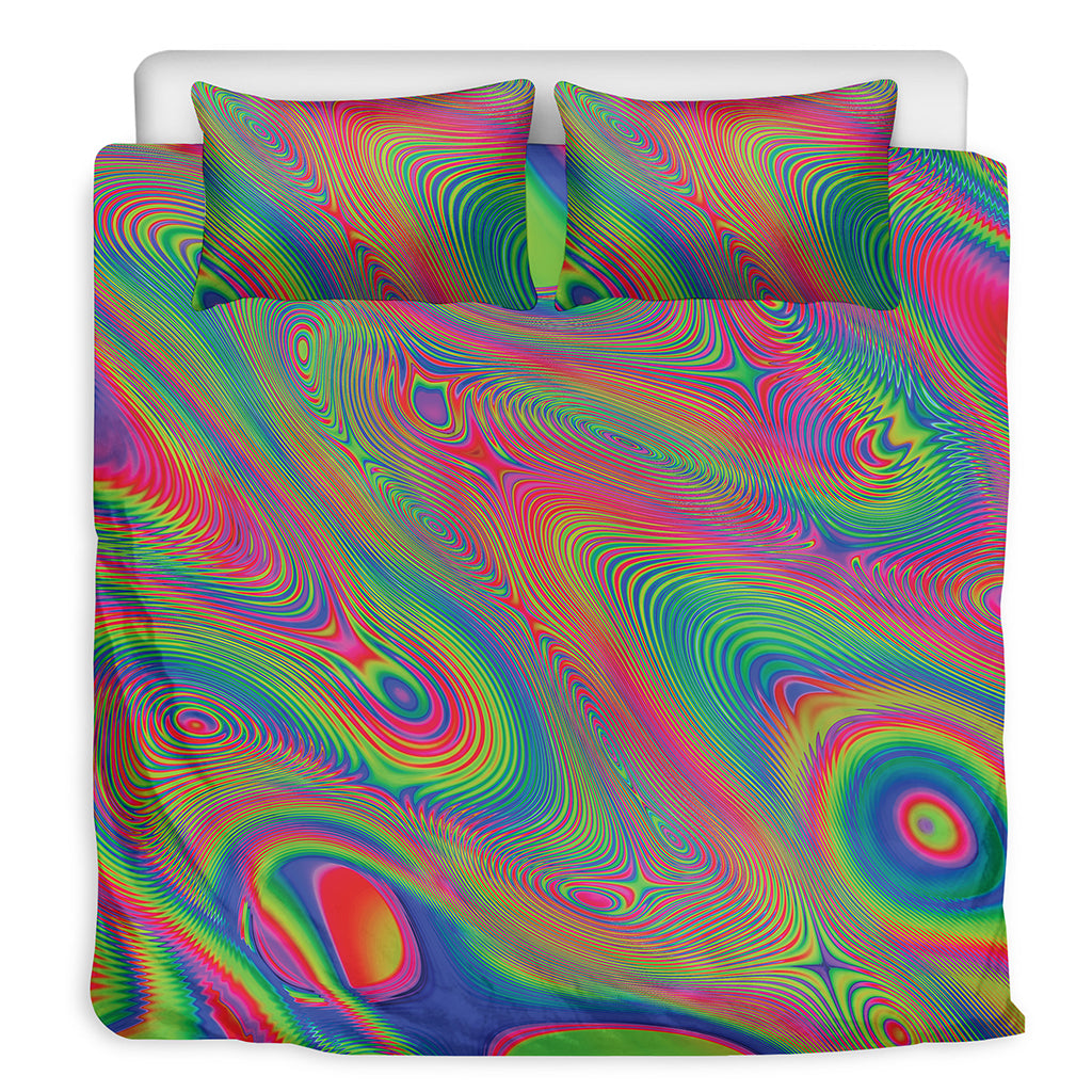 Psychedelic Rave Print Duvet Cover Bedding Set
