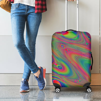 Psychedelic Rave Print Luggage Cover