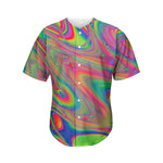Psychedelic Rave Print Men's Baseball Jersey
