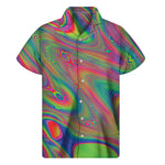 Psychedelic Rave Print Men's Short Sleeve Shirt