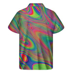 Psychedelic Rave Print Men's Short Sleeve Shirt