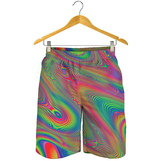 Psychedelic Rave Print Men's Shorts
