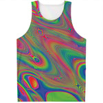 Psychedelic Rave Print Men's Tank Top