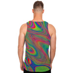 Psychedelic Rave Print Men's Tank Top