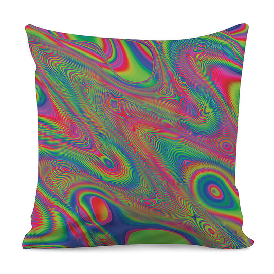 Psychedelic Rave Print Pillow Cover