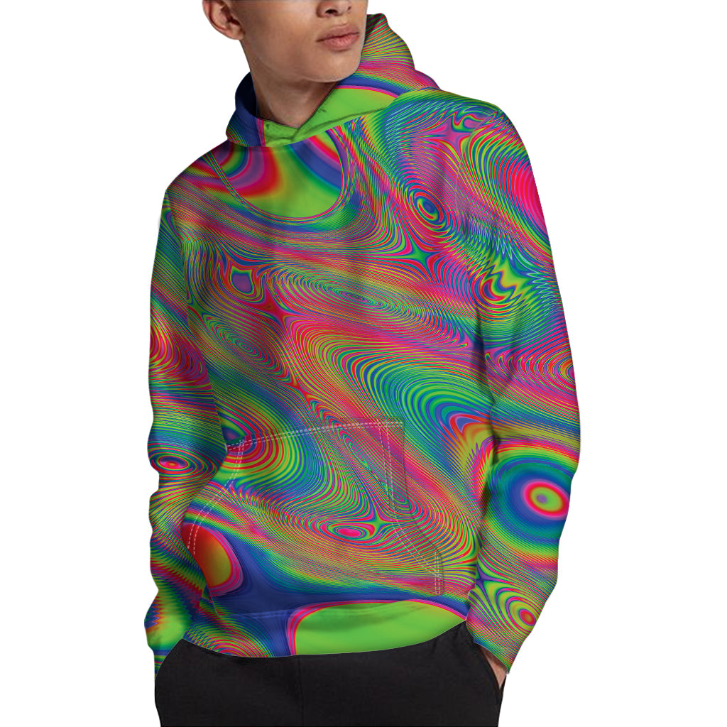 Psychedelic Rave Print Pullover Hoodie