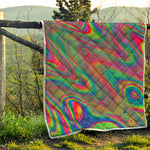 Psychedelic Rave Print Quilt