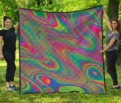 Psychedelic Rave Print Quilt